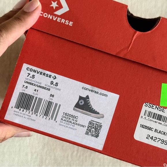 Converse Chuck 70 Canvas Black Egret Unisex - Picture 3 of 4